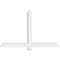 Ekena Millwork Eugene Architectural Grade PVC Gable Bracket, 60"W x 37 1/2"H x 4"D x 4"F, 15/12 Pitch GBP060X38X0404EUG00 - alternate 2